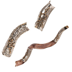 Natural Kosher Silver Plated Yemenite Shofar Kudu Horn 31.5 - 35