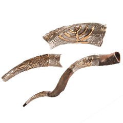 Natural Kosher Yemenite Shofar Kudu Horn Silver Plated 40.5-44