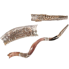 Natural Kosher Silver Plated Yemenite Shofar Kudu Horn 23.5-27
