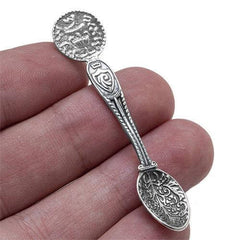 Amulet of Wealth Wallet "Lozhka Zagrebushka" with Coin Silver 925 Money Talisman 2"