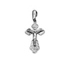 Image of Sterling Silver 925/Gold Plated Orthodox Cross Necklace from Jerusalem Christ Jewelry 2cm/1"