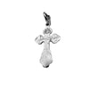 Image of Sterling Silver 925/Gold Plated Orthodox Cross Necklace from Jerusalem Christ Jewelry 2cm/1"