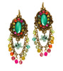 Image of Handmade Classic Vintage Filigree Chandelier Earrings w/ Swarovski Crystals 4.9cm/2"