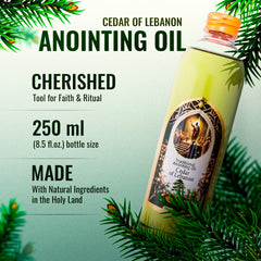 Blessed Anointing Oil – Cedar of Lebanon from the Holy Land, 250ml / 8.5 fl.oz