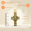 Image of Large Sterling Silver Double-sided Orthodox Crucifix Cross Necklace 1.5"/4cm