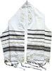 Image of Jewish Black Tallit Prayer Shawl Scarf 72 x 22" w/ Bag for Men & Women