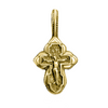 Image of Delicate Small 925 Sterling Silver/Gold Plated Christian Crucifix Necklace for Children - Baptism, Confirmation, and First Communion - 1.5cm/0.5" - Premium Quality Jewelry for Kids and Babies