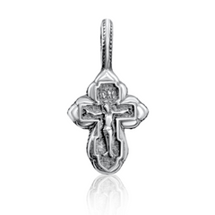 Delicate Small 925 Sterling Silver/Gold Plated Christian Crucifix Necklace for Children - Baptism, Confirmation, and First Communion - 1.5cm/0.5" - Premium Quality Jewelry for Kids and Babies