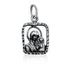 Image of Handmade 925 Sterling Silver/Gold Plated Orthodox Christian Icon Pendant - The Virgin Mary and Baby Jesus - 1.5cm/0.5" Necklace for Men & Women - Blessed in Jerusalem