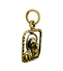 Image of Handmade 925 Sterling Silver/Gold Plated Orthodox Christian Icon Pendant - The Virgin Mary and Baby Jesus - 1.5cm/0.5" Necklace for Men & Women - Blessed in Jerusalem