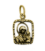 Image of Handmade 925 Sterling Silver/Gold Plated Orthodox Christian Icon Pendant - The Virgin Mary and Baby Jesus - 1.5cm/0.5" Necklace for Men & Women - Blessed in Jerusalem