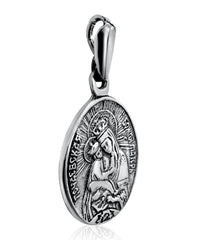 Sterling Silver/Gold Plated Virgin Mary w/ Child Jesus Christ Medallion Necklace Coin Medal 2cm(0.8