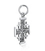 Image of Small Delicate Sterling Silver / Gold Plated Jerusalem Crusader Cross Necklace for Women & Men Pendant Gift 0.79"/2cm