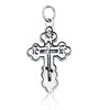 Image of Orthodox Cross Sterling Silver 925 Pendant Necklace Jerusalem 1"/ 2.6 cm