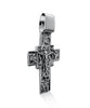 Image of Large Sterling Silver Double-sided Orthodox Crucifix Cross Necklace 1.5"/4cm