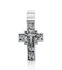 Image of Large Sterling Silver Double-sided Orthodox Crucifix Cross Necklace 1.5"/4cm