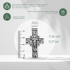 Image of Large Sterling Silver Double-sided Orthodox Crucifix Cross Necklace 1.5"/4cm