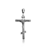 Image of Large Orthodox Cross Crucifix Sterling Silver Pendant Necklace for Men 2.3"/ 6cm