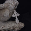 Image of Small Sterling Silver Orthodox Crucifix Cross Necklace Jerusalem Jesus 1"/2.5cm