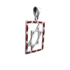 Image of Kabbalah Red String Star of David Protection Silver Pendant Necklace 3cm/1.1"