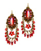 Image of Handmade Classic Vintage Filigree Chandelier Earrings w/ Swarovski Crystals 4.9cm/2"