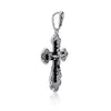 Image of Big Sterling Silver Crucifix Cross Christian  Pendant Necklace - for Women and Men - 0.7"/1.8cm - Consecrated in Church of Holy Sepulchre, Jerusalem