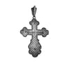 Image of Big Sterling Silver Crucifix Cross Christian  Pendant Necklace - for Women and Men - 0.7"/1.8cm - Consecrated in Church of Holy Sepulchre, Jerusalem