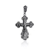 Image of Big Sterling Silver Crucifix Cross Christian  Pendant Necklace - for Women and Men - 0.7"/1.8cm - Consecrated in Church of Holy Sepulchre, Jerusalem