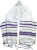 Image of Purple Jewish Prayer Shawl Tallit Scarf 72 x 22" w/ Bag for Men & Women