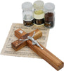 Image of Blessed Christian Set w/ Crucifix, Olive Oil, Holy Water & Bethlehem Soil 8"/20cm