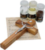 Image of Blessed Christian Set w/ Crucifix, Olive Oil, Holy Water & Bethlehem Soil 8"/20cm