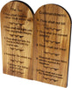 Image of Handmade Engraved Olive Wood Ten Commandments Tabletop Plaque from Bethlehem 6"