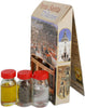 Image of Nazareth Themed Christian Gift Set w/ 3 Bottles - Olive Oil, Holy Water & Holy Soil 10ml/ 0.3 oz