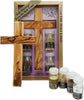 Image of Traditional Christian Blessing Kit w/ Classic Cross, Incense, Olive Oil, Holy Water & Bethlehem Soil