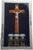 Image of Blessed Christian Set w/ Crucifix, Olive Oil, Holy Water & Bethlehem Soil 8"/20cm