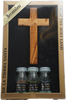 Image of Christian Blessing Kit Set w/ Traditional Cross, Olive Oil, Holy Water & Bethlehem Soil 8"/20cm