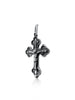 Image of Sterling Silver 925/Gold Plated Orthodox Сrucifix Cross Necklace from Jerusalem 1"/2.5cm