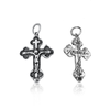 Image of Sterling Silver 925/Gold Plated Orthodox Сrucifix Cross Necklace from Jerusalem 1"/2.5cm