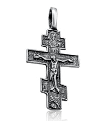 Sterling Silver Crucifix Cross Pendant Necklace Consecrated in Holy Sepulchre 2cm/1"