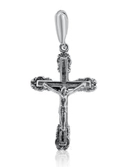 Delicate Sterling Silver/Gold Plated Latin Cross Crucifix Necklace for Women & Men 3cm/1.25"