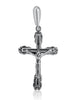 Image of Delicate Sterling Silver/Gold Plated Latin Cross Crucifix Necklace for Women & Men 3cm/1.25"