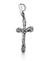 Delicate Sterling Silver/Gold Plated Latin Cross Crucifix Necklace for Women & Men 3cm/1.25