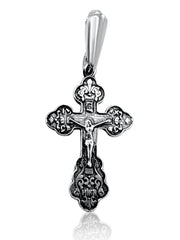 Small Gold-Plated Sterling Silver Orthodox Cross Crucifix Necklace  for Kids & Babies 2cm/0.7