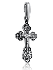 Small Gold-Plated Sterling Silver Orthodox Cross Crucifix Necklace  for Kids & Babies 2cm/0.7"