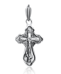 Sterling Silver Orthodox Cross Crucifix Necklace for Women & Men 3cm/1.25"