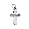 Image of Pendant Sterling Silver 925 Orthodox Cross Necklace Jewelry Jesus 1.9 cm/ 0.7"