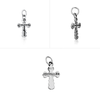 Image of Pendant Sterling Silver 925 Orthodox Cross Necklace Jewelry Jesus 1.9 cm/ 0.7"