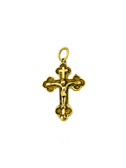 Sterling Silver 925/Gold Plated Orthodox Сrucifix Cross Necklace from Jerusalem 1