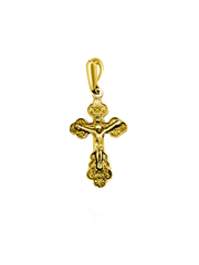 Sterling Silver 925/Gold Plated Orthodox Cross Necklace from Jerusalem Christ Jewelry 2cm/1