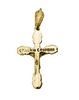 Image of Delicate Sterling Silver/Gold Plated Latin Cross Crucifix Necklace for Women & Men 3cm/1.25"